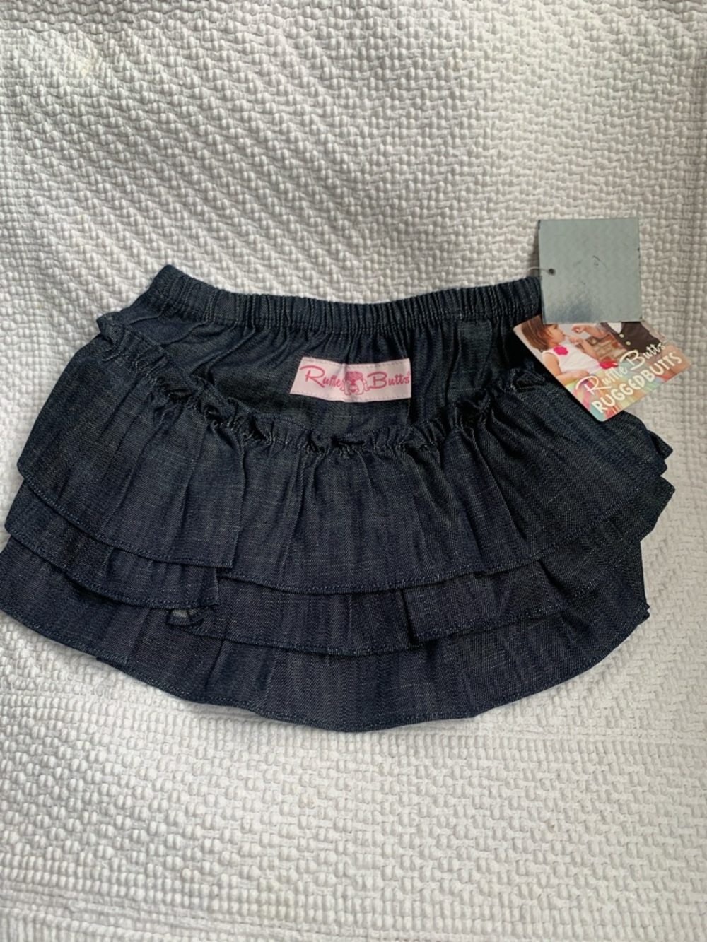 Ruffle Butts Dark Denim Ruffle Skort